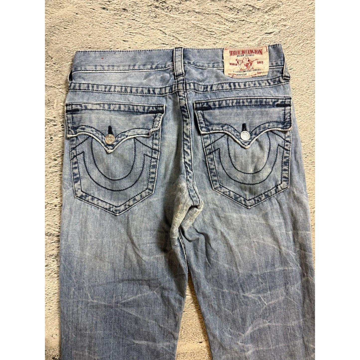 True Religion jeans vintage washed blue denim pants bootcut