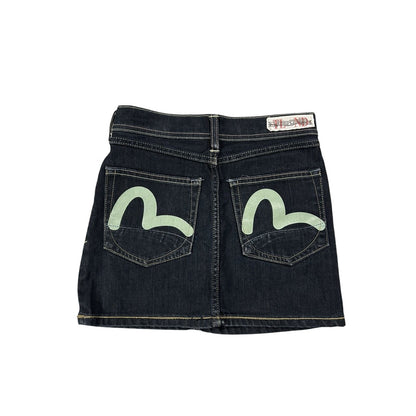 Evisu x Puma vintage mint skirt black seagulls Y2K