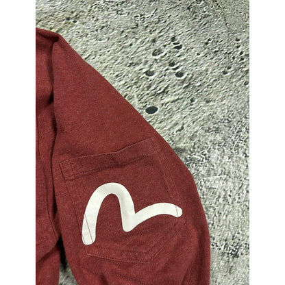 Evisu vintage multi pocket long sleeve seagull red