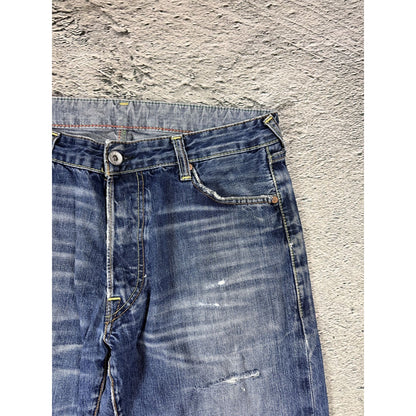 Evisu jeans vintage navy blue white seagulls Rasta EU ED