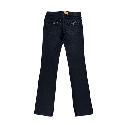 True Religion black jeans studded Billy flared Y2K