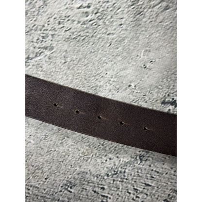 Diesel leather belt big buckle Y2K brown