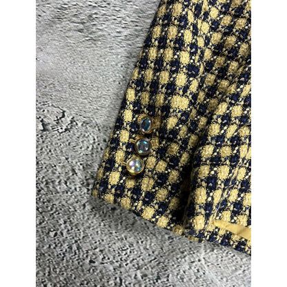 Escada vintage suit wool set blazer + skirt yellow