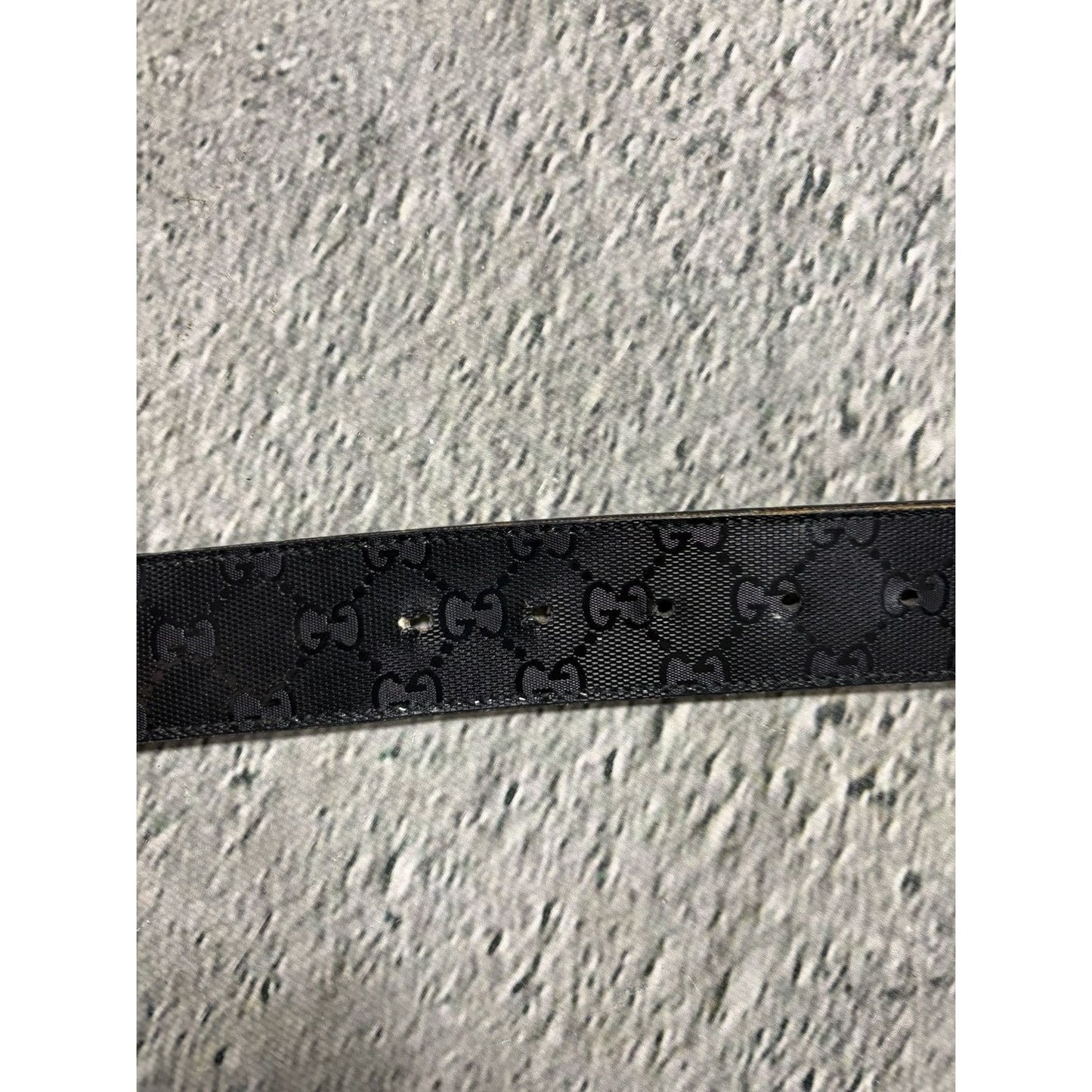 Gucci belt black big buckle double G monogram