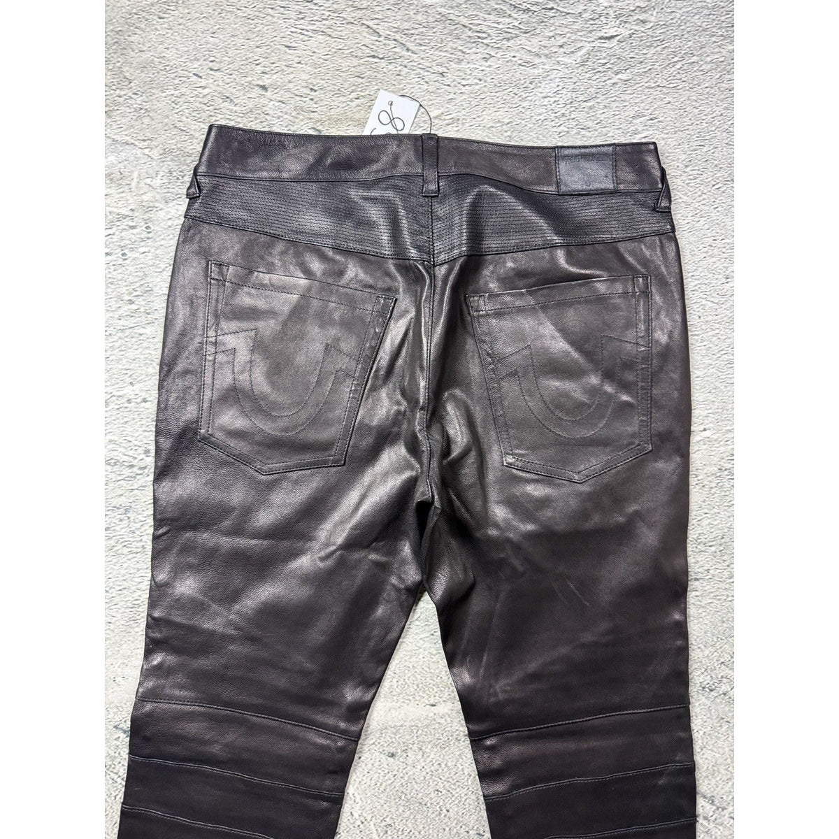 True Religion vintage jeans leather Goat biker black Hedi