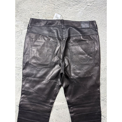 True Religion vintage jeans leather Goat biker black Hedi