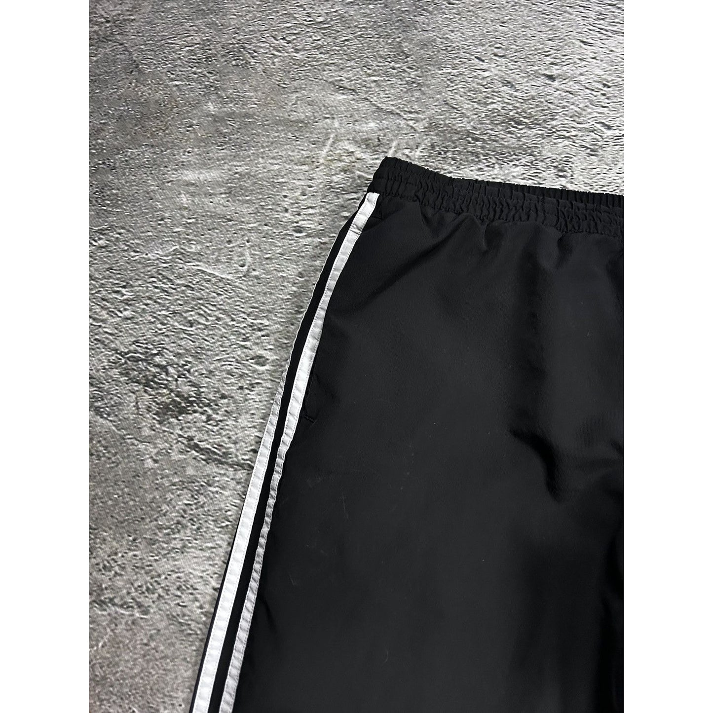 Adidas vintage black nylon track pants small logo 2000s