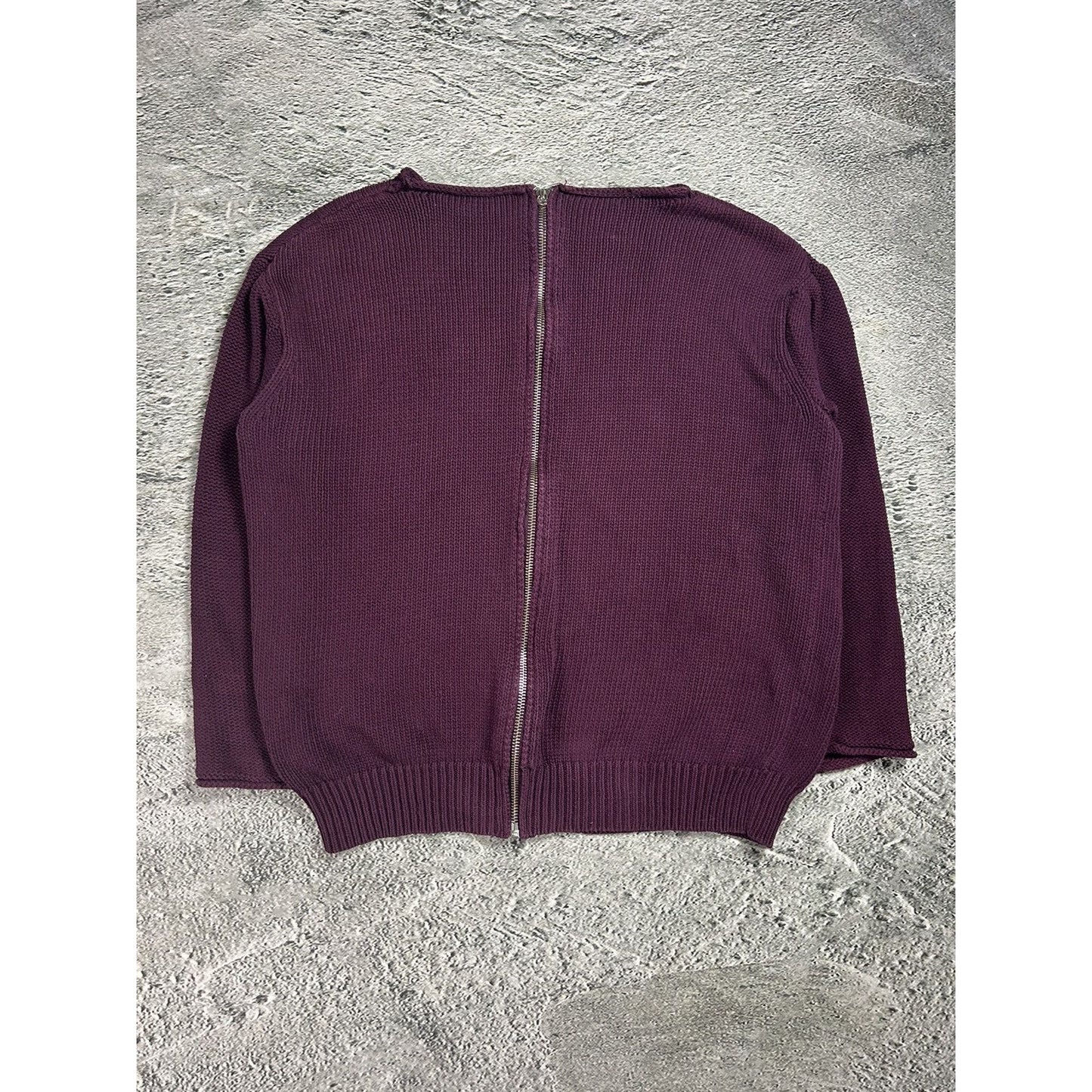 Acne Studios sweater shore ctn aw11 purple zip knit