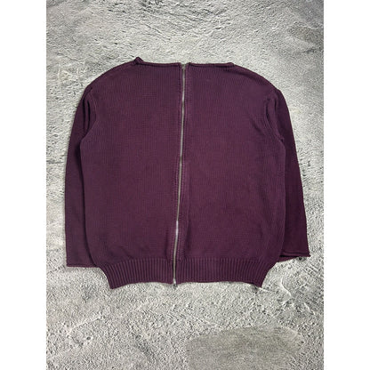 Acne Studios sweater shore ctn aw11 purple zip knit