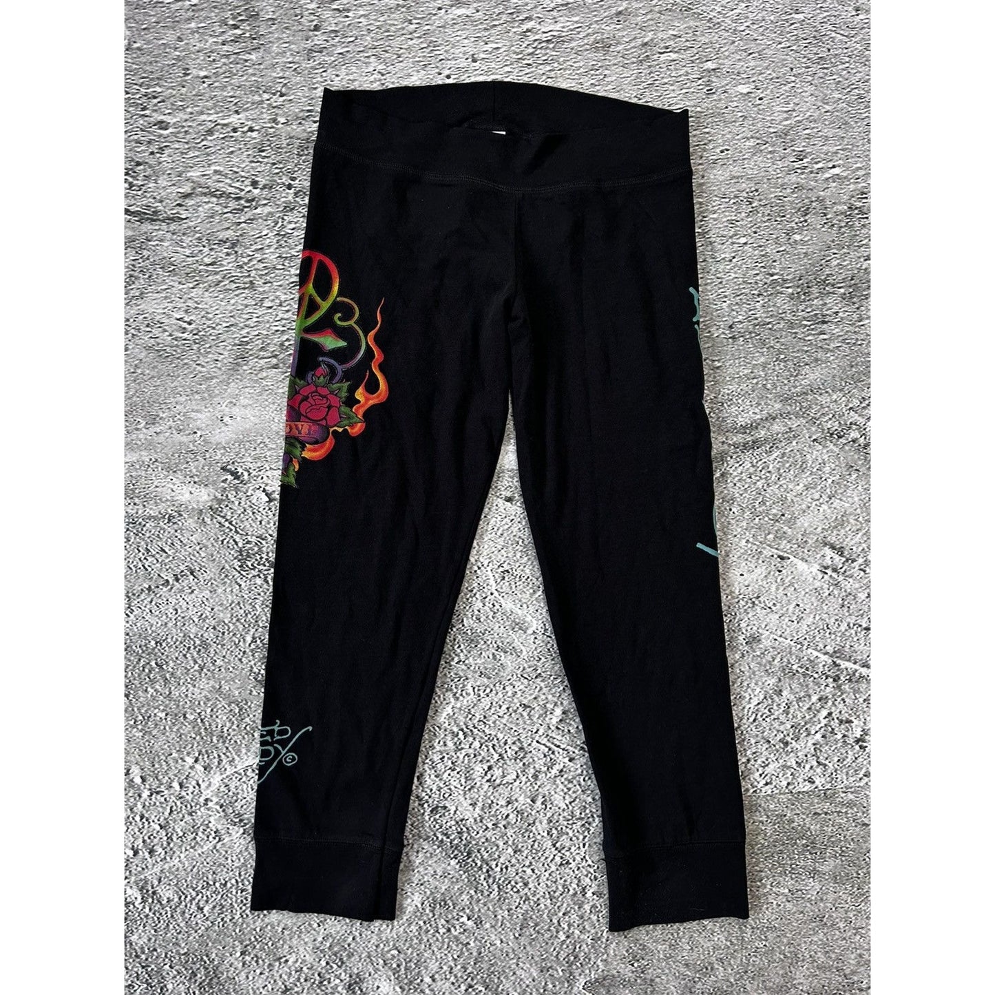 Ed Hardy Christian Audigier leggins Y2K big logo