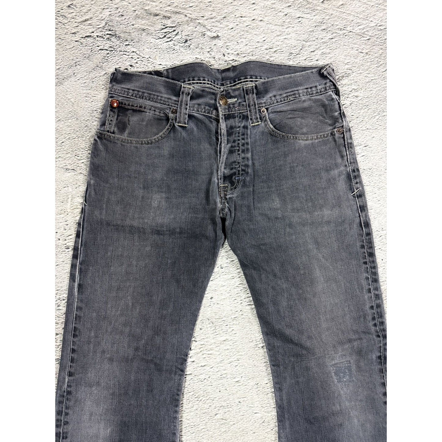Evisu x Puma vintage washed black jeans gray bootcut