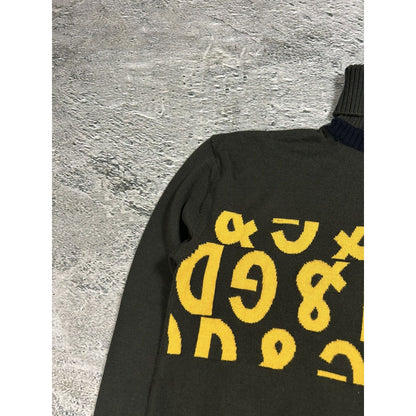 Dolce & Gabbana vintage sweater turtleneck big logo knit