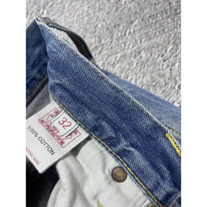 Evisu jeans vintage selvedge denim pants seagulls baby blue