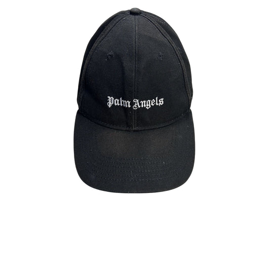 Palm Angels cap black big logo embroidery