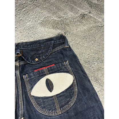 Evisu Yamane face jeans vintage selvedge denim Japan RARE