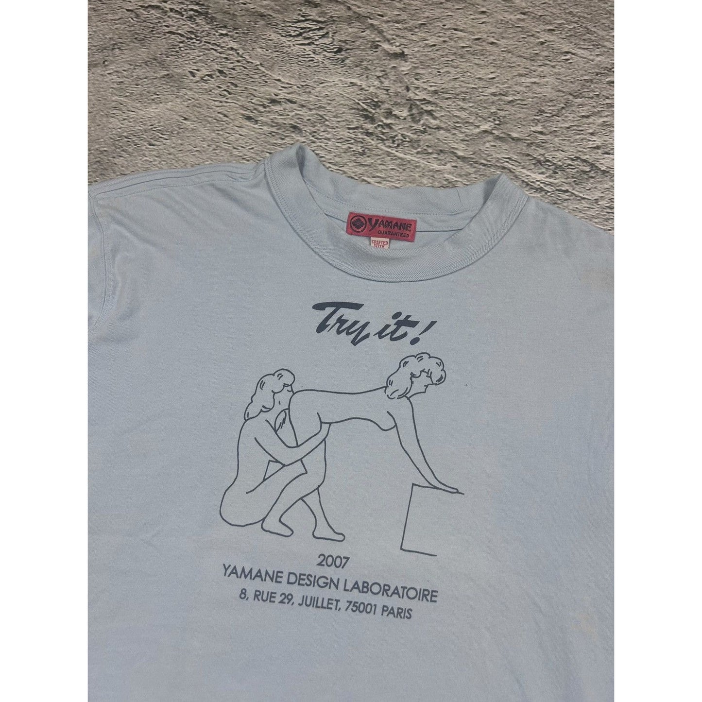 Yamane longsleeve vintage baby blue vulgar eating t-shirt