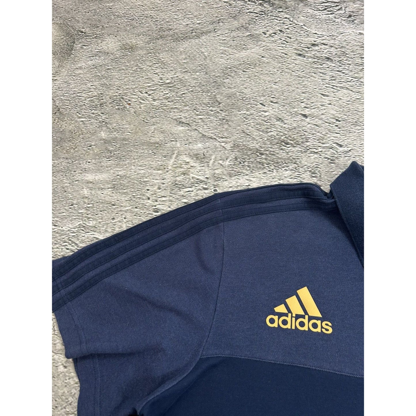 Italy Adidas vintage polo T-shirt navy blue Chief Keef