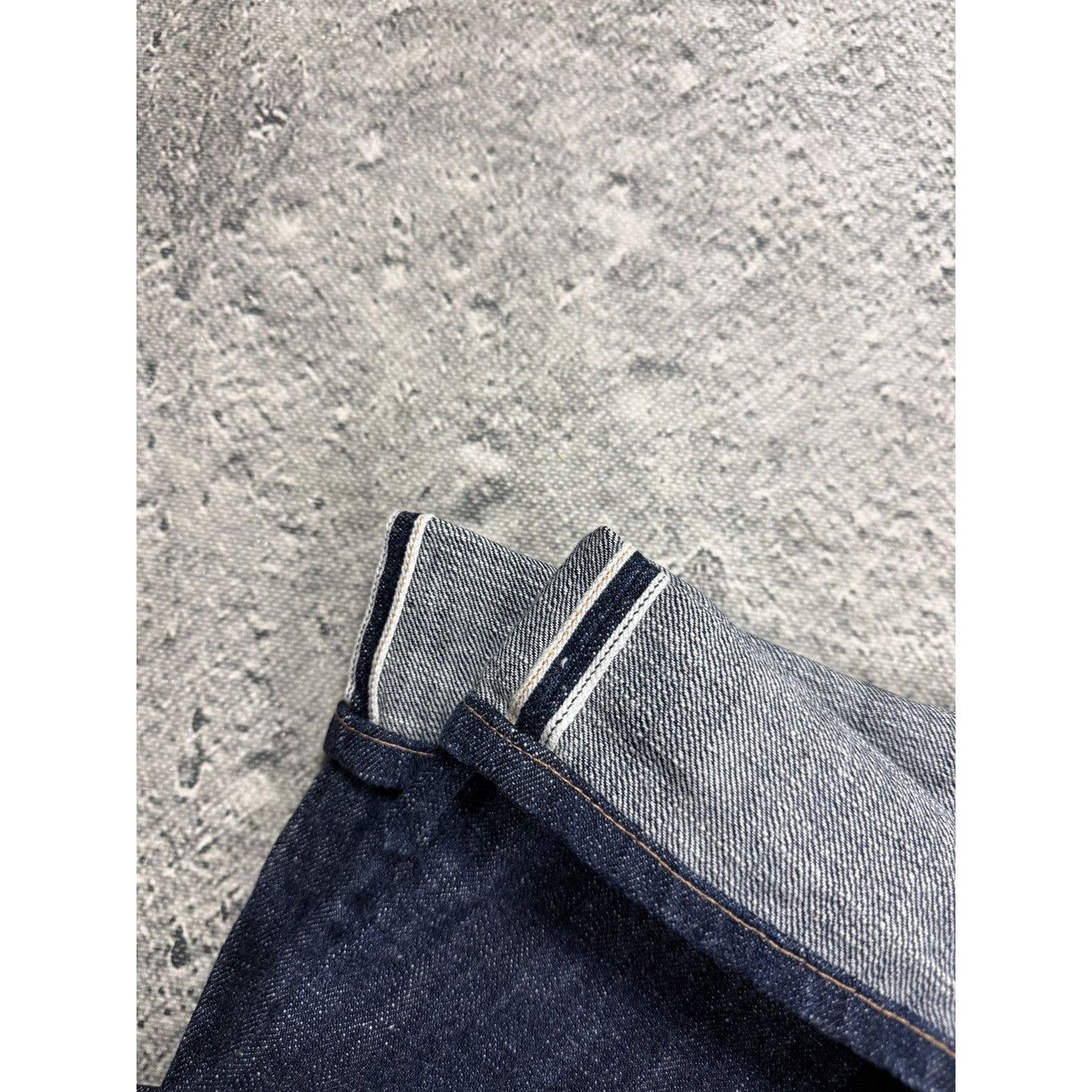 Evisu Yamane jeans bootcut navy vintage smiley face gull