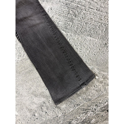 True Religion jeans grey black thick stitching flared Joey
