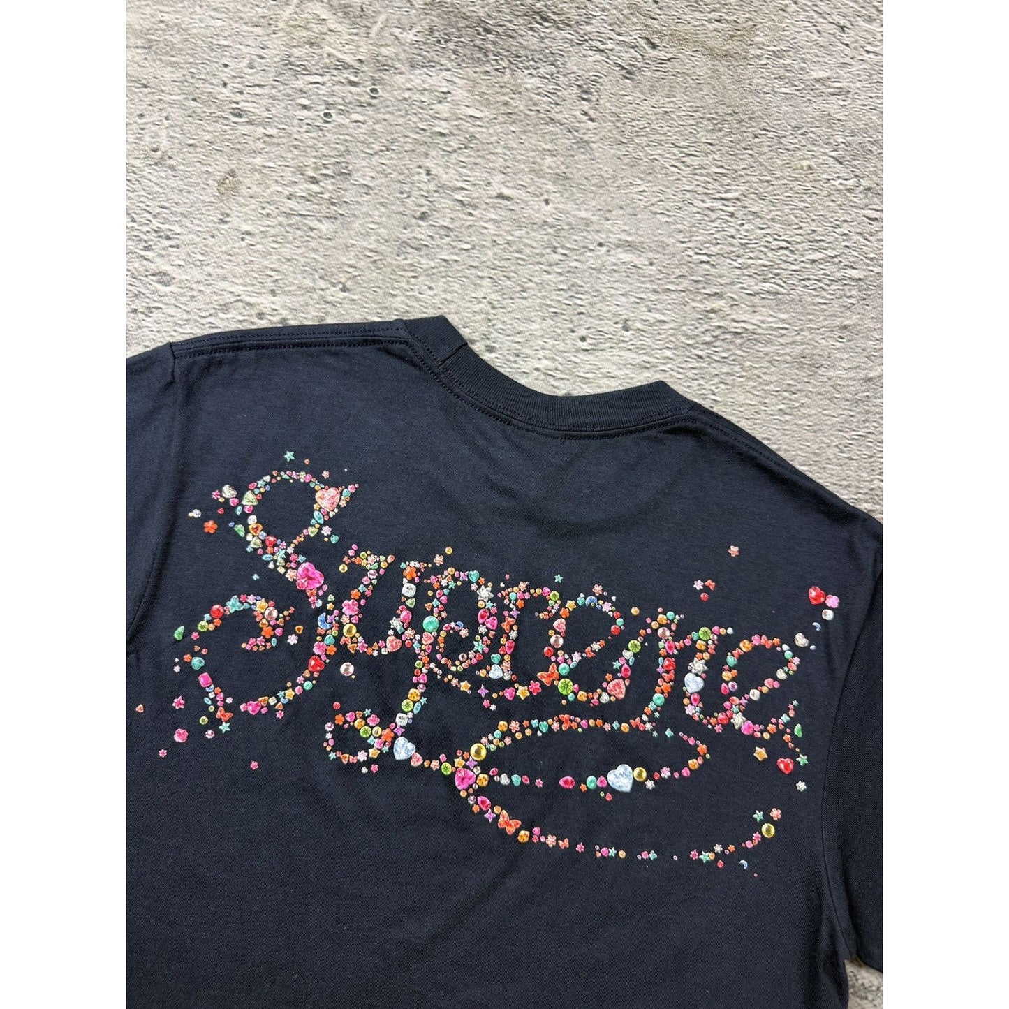 Supreme gems tee navy FW26