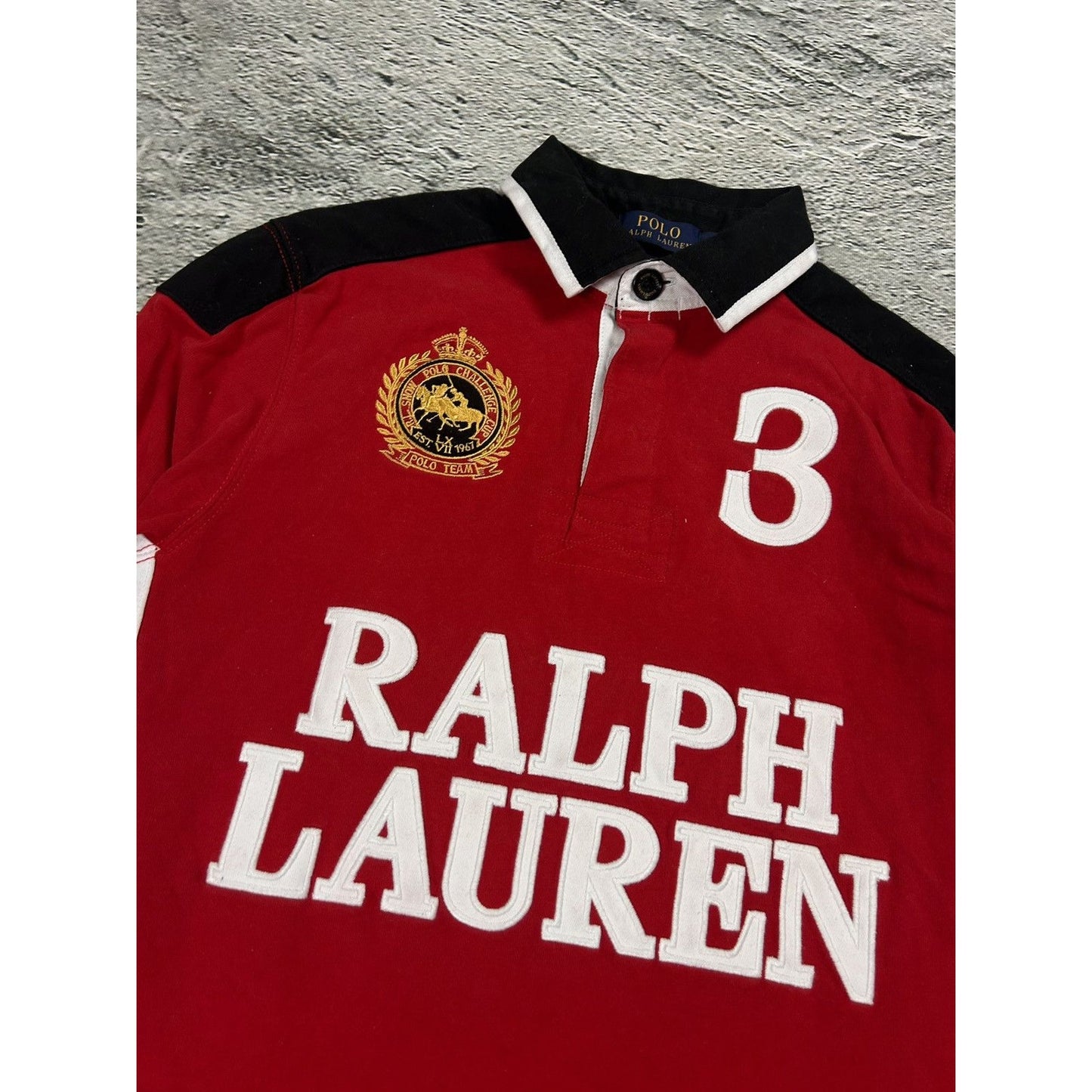 Chief Keef Polo Ralph Lauren longsleeve big logo red white