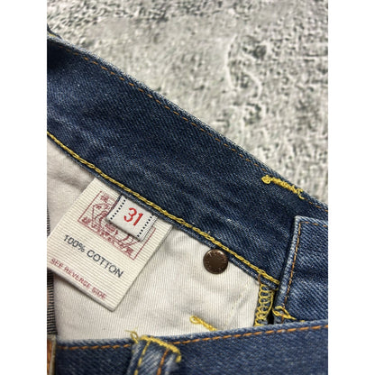 Evisu jeans daicock big logo yellow selvedge denim Japan