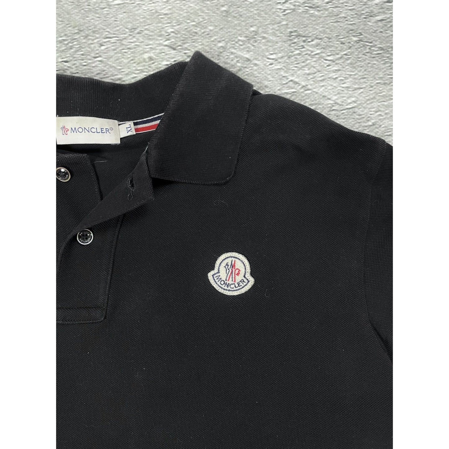 Moncler Polo Shirt black long sleeve T-shirt logo