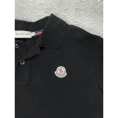 Moncler Polo Shirt black long sleeve T-shirt logo