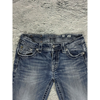 Miss Me flared bootcut white stitching denim vintage y2k