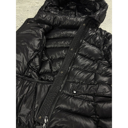 Moncler puffer jacket black hooded sample
