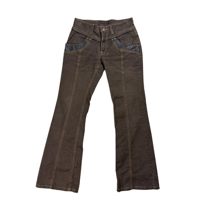 Morgan Homme Y2K jeans flared brown