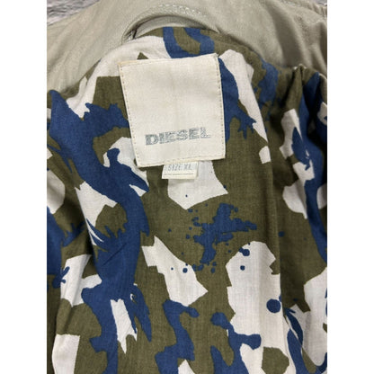 Diesel leather jacket beige vintage avant garde