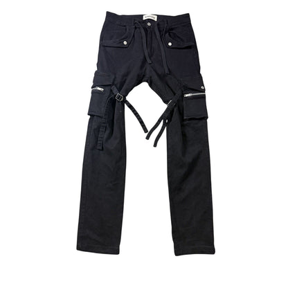 Ruben Kone Avant Garde Cargo strap pants black