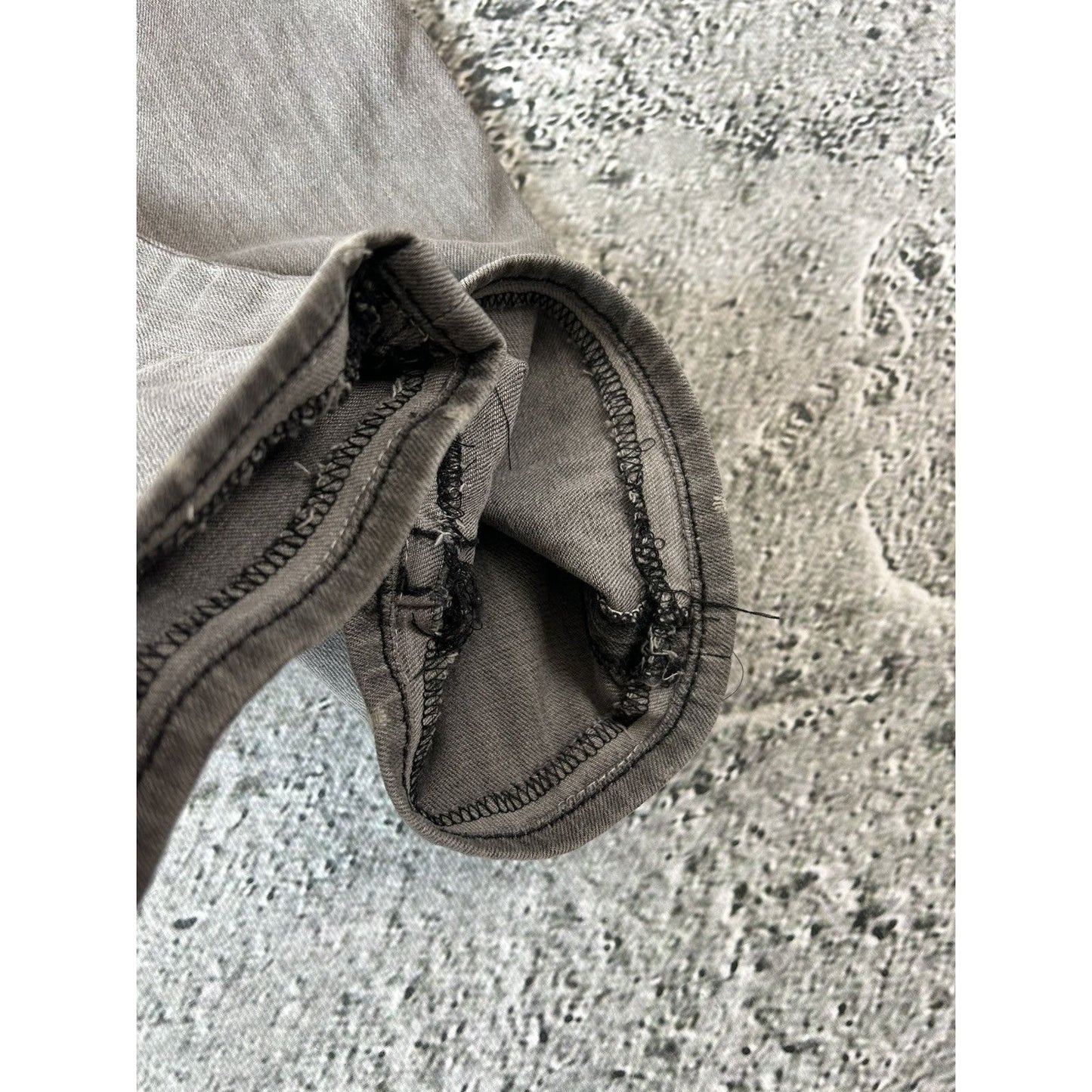 True Religion grey jeans black contrast stitching Billy Y2K