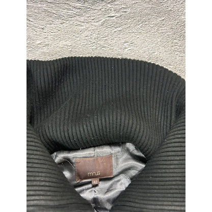 Minus coat black wool viscose leather