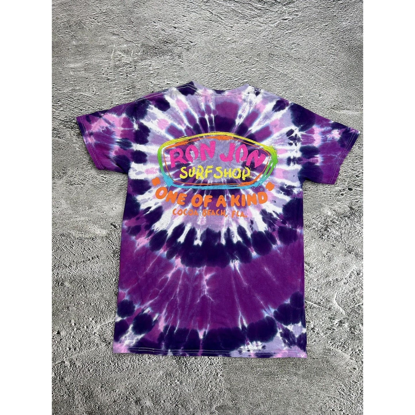 Vintage Official Ron Jon Surf Shop T-shirt Tie Dye purple