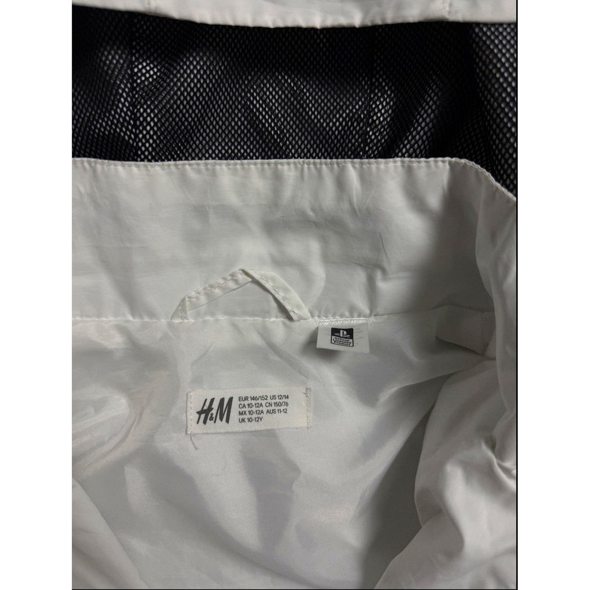 PlayStation x H&M windbreaker jacket black white