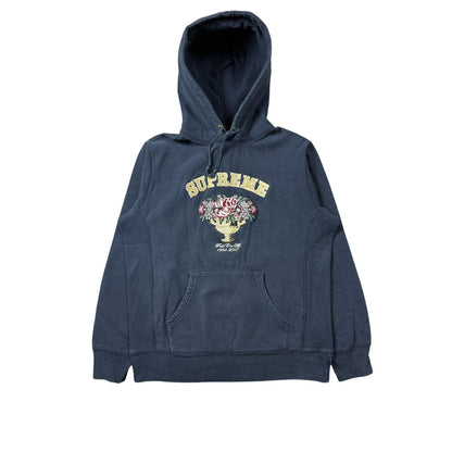 Supreme centerpiece hoodie navy floral FW17