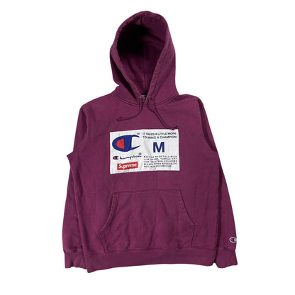 Supreme Champion Tag Hoodie purple