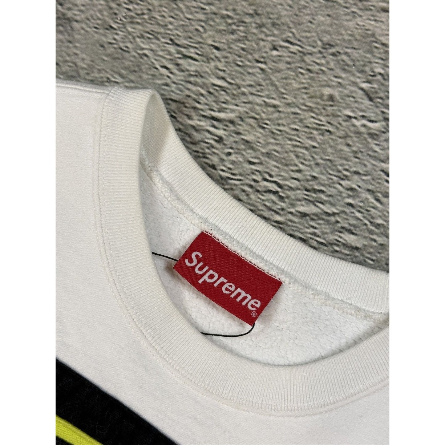Supreme Paneled crewneck SS21 lime white
