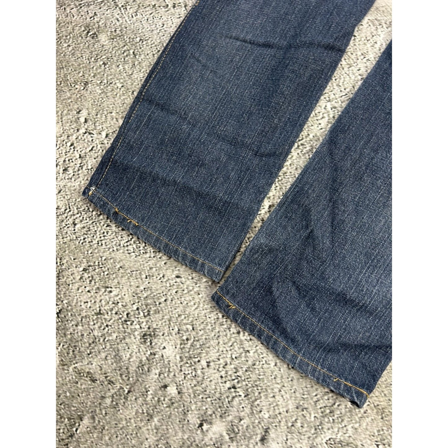 True Religion vintage blue jeans big logo painted black Y2K