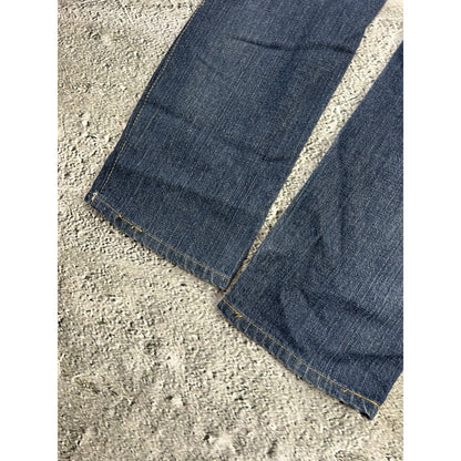 True Religion vintage blue jeans big logo painted black Y2K