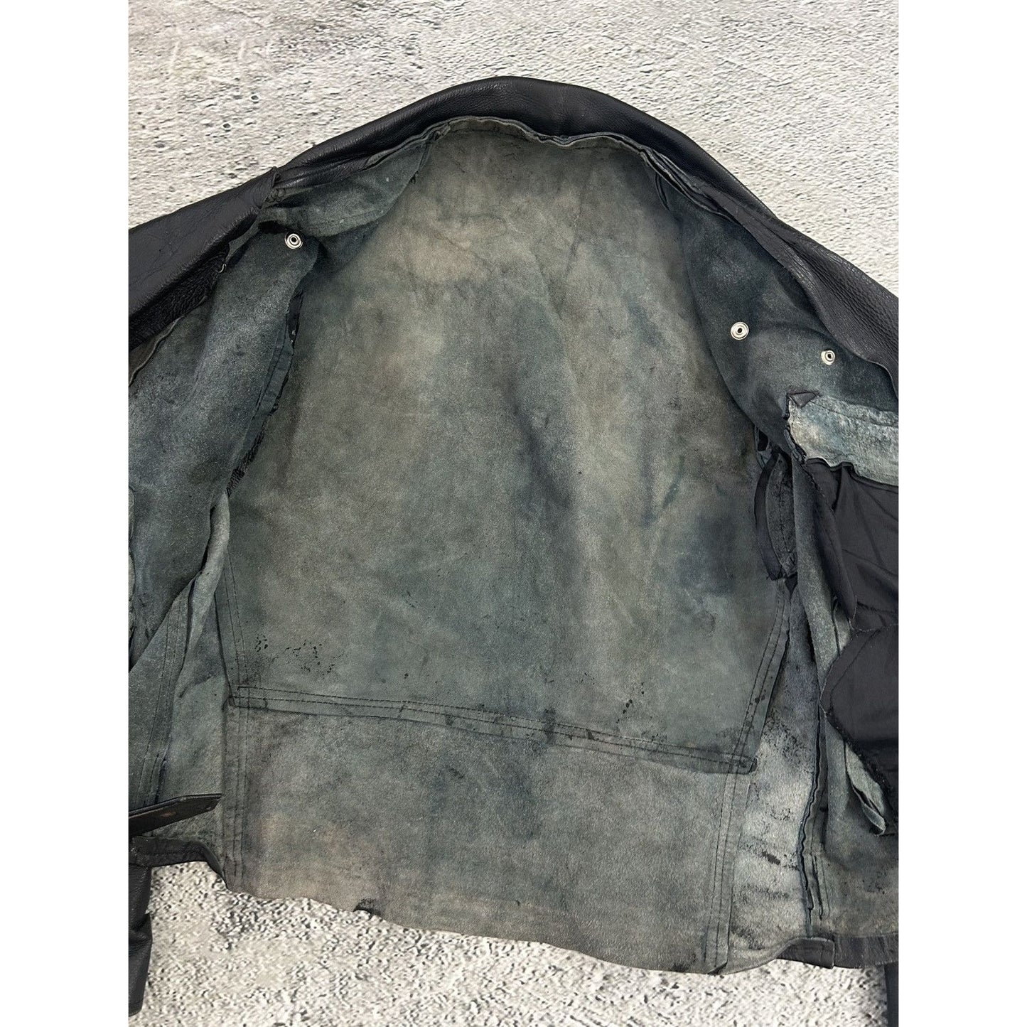 Vintage Leather Jacket Avant Garde Rare Black Studded