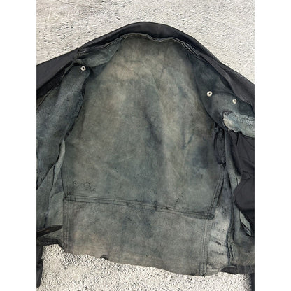 Vintage Leather Jacket Avant Garde Rare Black Studded