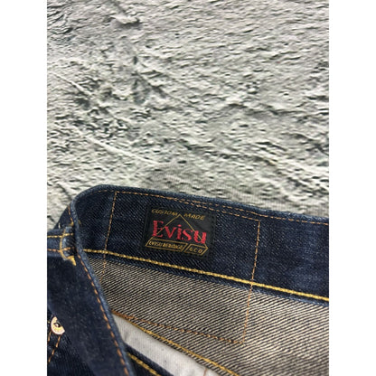 Evisu jeans daicock big logo red selvedge denim
