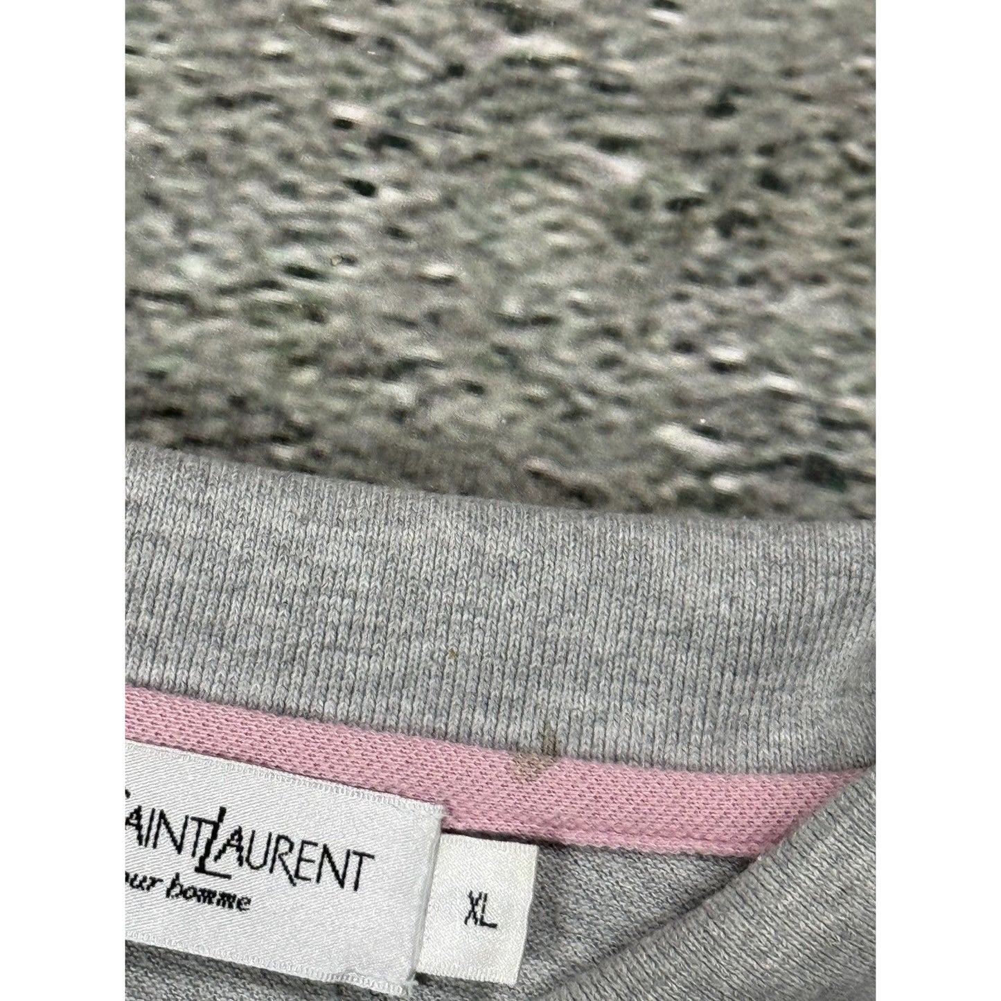 Yves Saint Laurent polo big logo t-shirt vintage grey