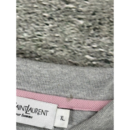 Yves Saint Laurent polo big logo t-shirt vintage grey