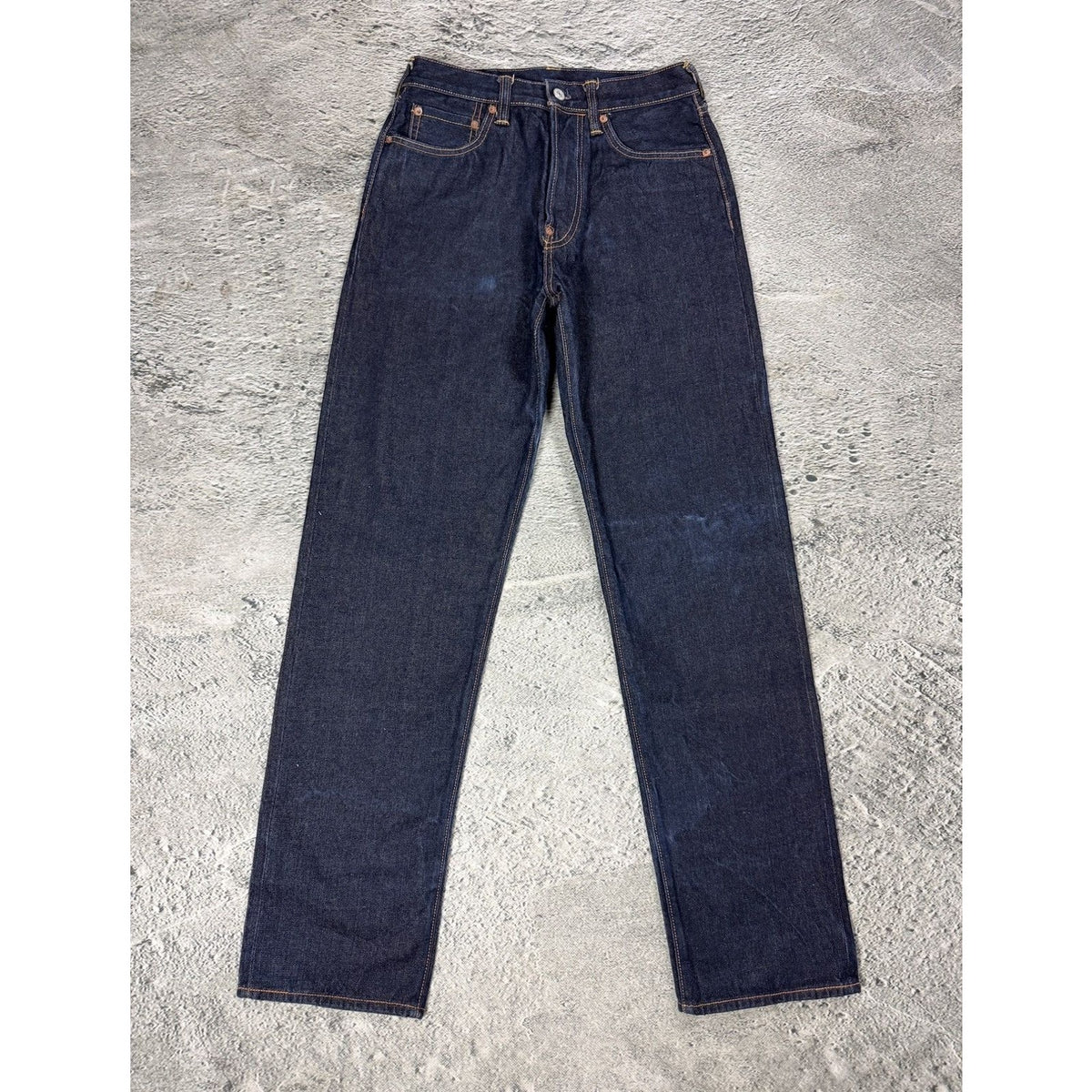 Evisu jeans daicock red navy sample raw denim Selvedge