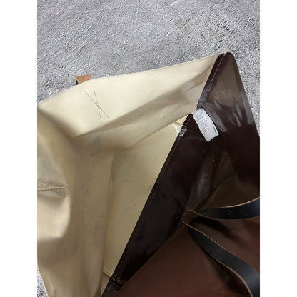 Marni bag with leather handles beige