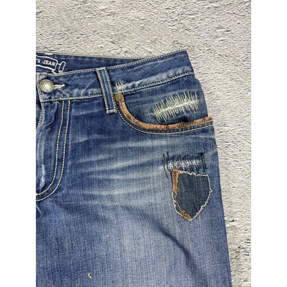 Robins jeans blue jeans straight Y2K blue brown